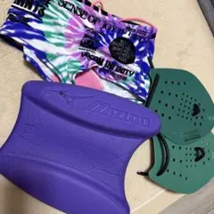 競泳練習用セット arena水着 MIZUNOビート板 パドルのサムネイル