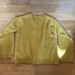PETIT BATEAU イエロー 長袖カーディガン 6ans