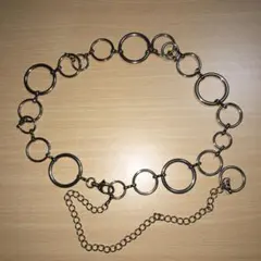 【中古】シルバーリングチェーンベルト