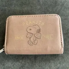 PEANUTS スヌーピー ミニ財布 ブラウン