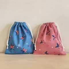 6 コップ袋　2個セット　ハンドメイド