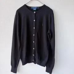 POLO RALPH LAUREN ラルフローレン クルーネックカーディガン 黒