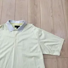 US古着 ポロシャツ CUTTER & BUCK ボーダー イエロー黄色 グレーのサムネイル