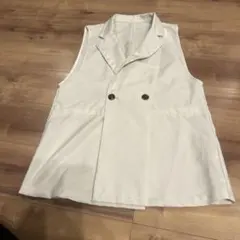 オフホワイト ベスト ジレF