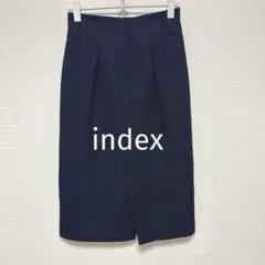 index タイトスカート【M】フロントスリット タックスカート 紺のサムネイル