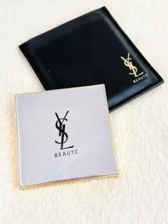 YSL イヴ・サンローラン　両面コンパクトミラー　収納ケース付き　片面拡大　手鏡のサムネイル
