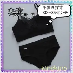 ジュニア　ブラジャー　ショ－ツ　セット　ブラック