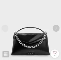 CHARLES & KEITH Andromedaチェーントップハンドルバッグ