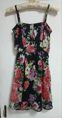 INGNI フラワープリント ノースリーブチュニック M