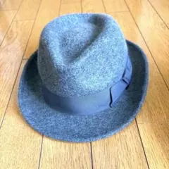 ZARA フェルトハット グレー ウール 中折れ帽 秋冬 男女兼用 未使用級のサムネイル