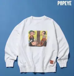 【POPEYE(TM)】CHARACTER PRINT SWEATSHIRT