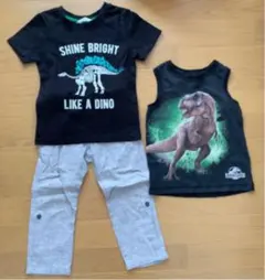 H&M 恐竜　夏服　上下セット　男の子