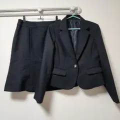 【美品】LEMIORE ブラックスーツセット ジャケットとスカート　13AR