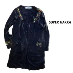 【SUPER HAKKA】カーディガン　刺繍カーデ　長袖カーデ