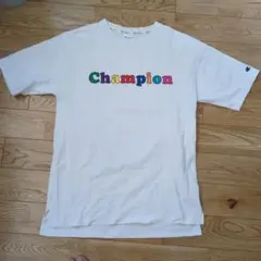 Champion カラフルロゴ Tシャツ M
