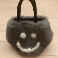 a-Jolie スマイリーフェイストートバッグ グレー