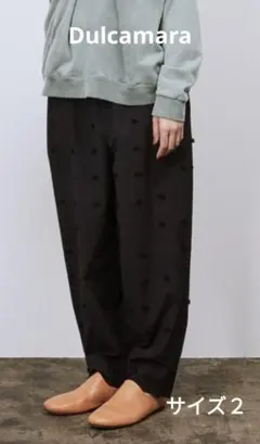 Dulcamara LogoカットJQイージースラックス ブラック Lのサムネイル