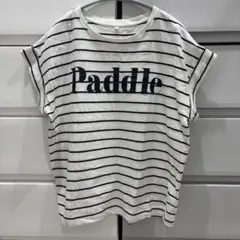 coca フレンチスリーブロゴプリントTシャツ