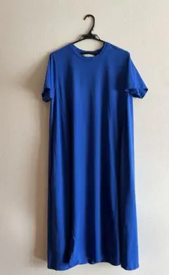 レリューム　ハーフスリーブギャザーワンピース　フリーサイズ