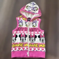 BABYDOLL ミニーマウス フード付きベストパーカー 100