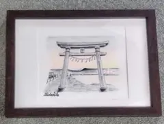 サーフポイント絵画「志田下 」picture of surf point