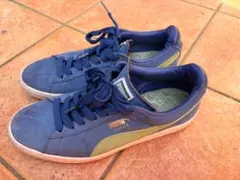 PUMA スウェード クラシック（ブルー/グリーン・27.0cm）