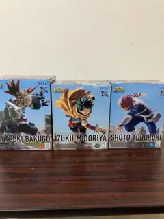 ヒロアカ　緑谷出久　デク　爆豪勝己　轟焦凍　フィギュア　3体セット