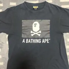 A BATHING APE スカルロゴ Tシャツ ブラック M