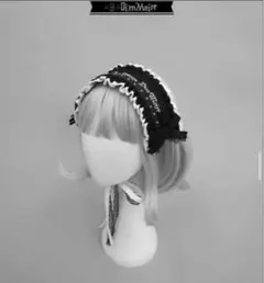 DimMoire フリル×スタッズヘッドドレス Black ブラック レフレム DimMoire 刻印ヘッドドレス BLACK DimMoire【ディムモアール