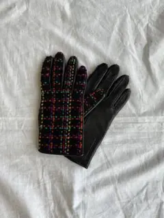 CHANEL ブラック スエード 手袋 サイズ7 シャネル CHANEL ブラック スエード 手袋 サイズ7 1/2 クロシェ - メルカリ