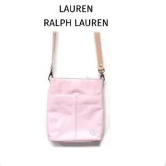 LAUREN RALPH LAUREN レザー ショルダーバッグ ポーチ ピンク