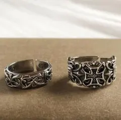 シルバー925 メキシカン インディアン ヴィンテージリング アンティーク2点