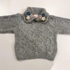 ZARA グレー ケーブルニットセーター 2-3歳