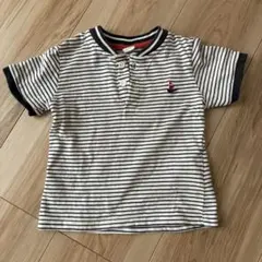 【cottoli】ボーダーTシャツ ヨット刺繍 90cm