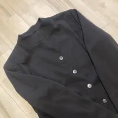 ノーカラージャケット ブラック レディース M フォーマル セレモニー 古着