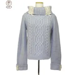 axes femme　アクシーズファム　長袖ニット　セーター　リボン　レース　M