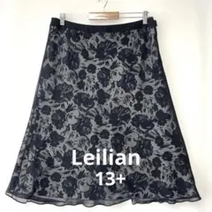 レリアン　2way 花柄スカート 黒シフォン　 13+のサムネイル