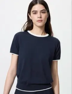 【UNIQLO】UVカットクルーネックセーター/ウォッシャブルのサムネイル