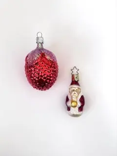 ビンテージ INGE-GLAS クリスマス ガラスオーナメント インゲグラス2個