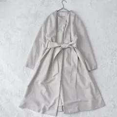 未使用★PLST プラステ　トリプルクロス　パフスリーブコート タグ付未使用 プラステ トリプルクロスパフスリーブ コート ベージュS