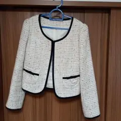 ノーカラージャケット M　アイボリー