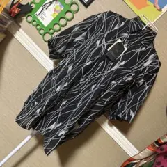 レトロ古着 メンズ 総柄 半袖シャツ ヴィンテージ 古着 未使用