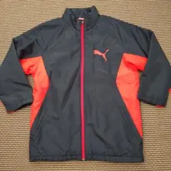PUMA ジップアップジャケット M 黒・オレンジ