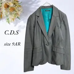 C.D.S グレー テーラードジャケット 9AR 濃いグレー ビジネス 3356