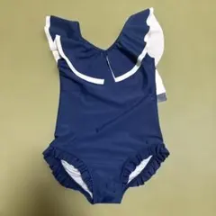 BREEZE バイカラーフリルワンピース水着_UVカット110