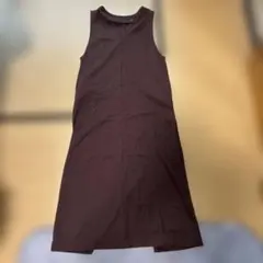 きりまる　onetome Vネックワンピース ブラウンダークブラウン