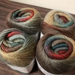 グラデーションウールヤーン4玉 ヴィンテージカラー