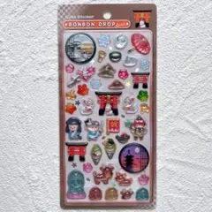 【正規品】ボンボンドロップシール 和柄 古都めぐり