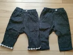 BREEZE　ドット柄パンツ　双子2着セット