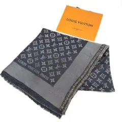 【良品】ルイヴィトン ショール モノグラム シャイン 大判ストール